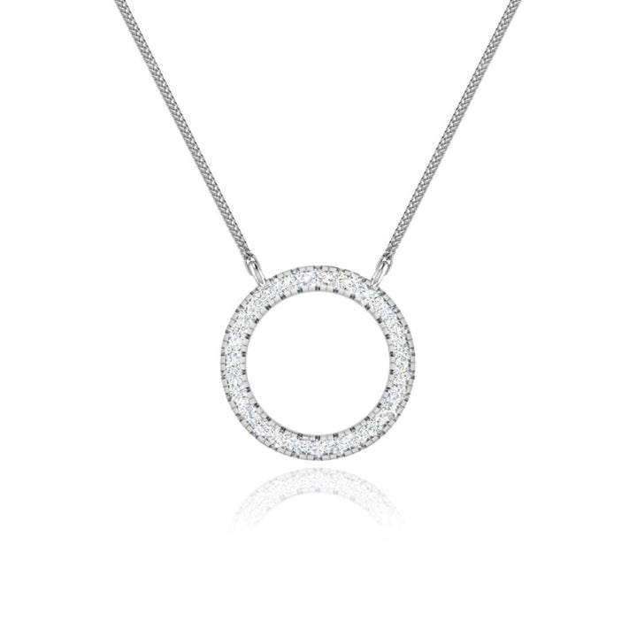 Lab Grown 1.00 CT Round Cut Diamond Gothic Necklace