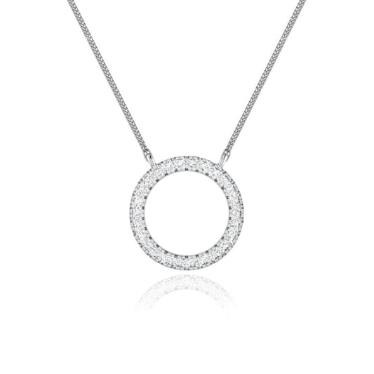 Lab Grown 1.00 CT Round Cut Diamond Gothic Necklace