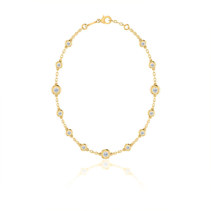 Lab Grown 1.55 CT Round Cut Diamond Art Deco Necklace