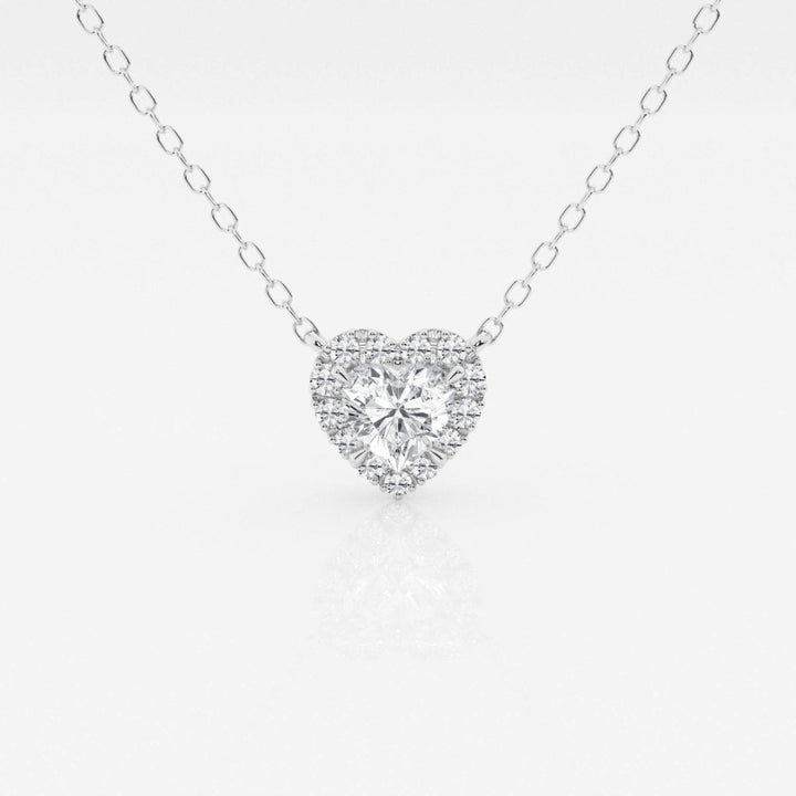 Lab Grown 2.05 CT Round Cut Diamond Mid-Century Necklace