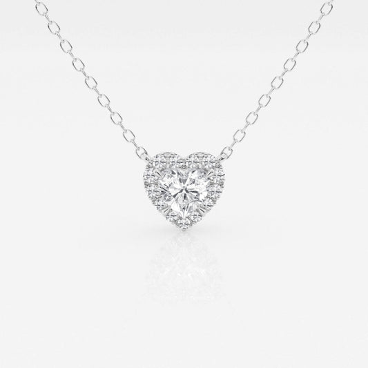 Lab Grown 2.05 CT Round Cut Diamond Mid-Century Necklace