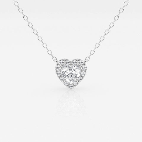 Lab Grown 2.05 CT Round Cut Diamond Mid-Century Necklace