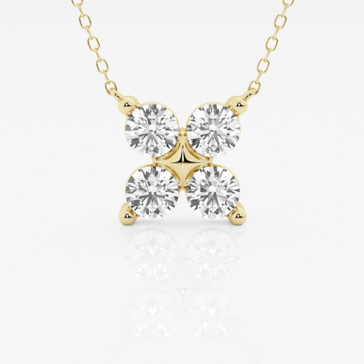 Lab Grown 1.15 CT Round Cut Diamond Victorian Necklace