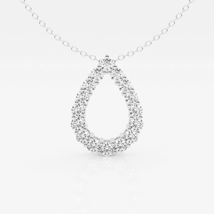Lab Grown 1.10 CT Round Cut Diamond Edwardian Necklace