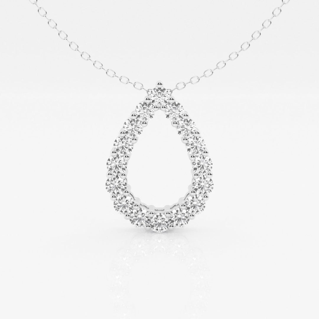 Lab Grown 1.10 CT Round Cut Diamond Edwardian Necklace