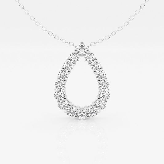 Lab Grown 1.10 CT Round Cut Diamond Edwardian Necklace