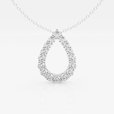 Lab Grown 1.10 CT Round Cut Diamond Edwardian Necklace