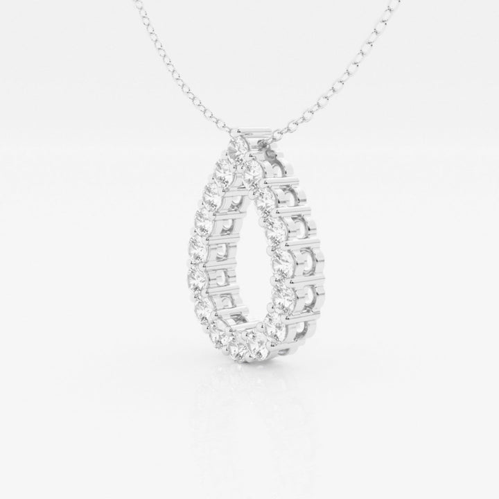 Lab Grown 1.10 CT Round Cut Diamond Edwardian Necklace