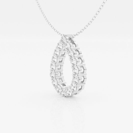 Lab Grown 1.10 CT Round Cut Diamond Edwardian Necklace