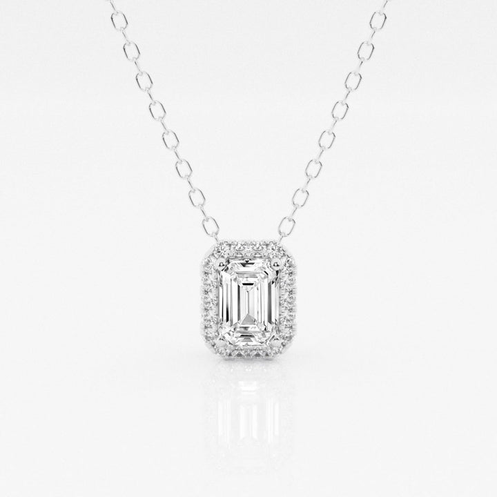 Lab Grown 2.75 CT Emerald Cut Diamond Celtic Necklace