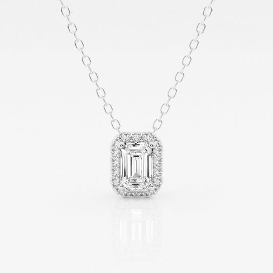 Lab Grown 2.75 CT Emerald Cut Diamond Celtic Necklace