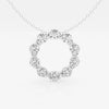 Lab Grown 1.17 CT Round Cut Diamond Art Nouveau Necklace