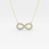 Lab Grown 1.08 CT Round Cut Diamond Mid-Century Necklace