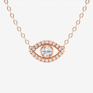 Lab Grown 1.03 CT Round Cut Diamond Victorian Necklace Jewel Carts