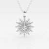 Lab Grown 2.12 CT Round Cut Diamond Victorian Necklace