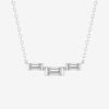 Lab Grown 1.38 CT Baguette Cut Diamond Art Deco Necklace