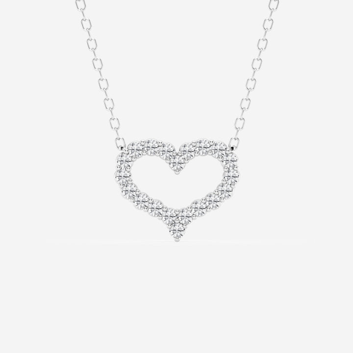 Lab Grown 1.00 CT Round Cut Diamond Victorian Necklace