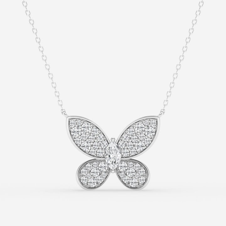 Lab Grown 2.10 CT Round Cut Diamond Gothic Necklace