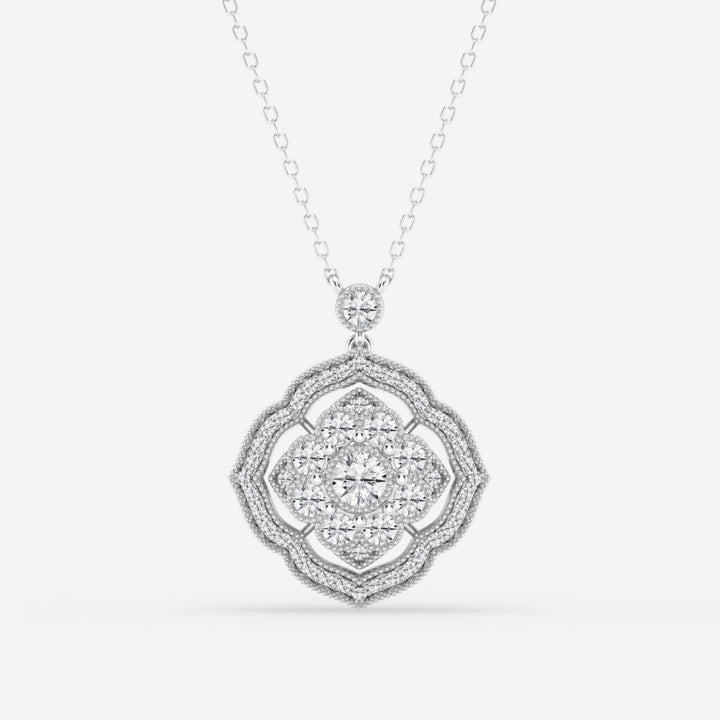 Lab Grown 2.35 CT Round Cut Diamond Celtic Necklace