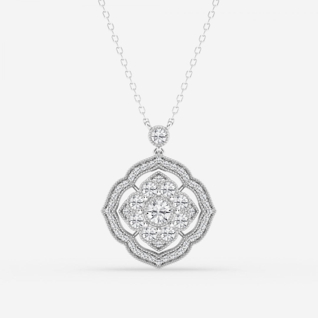 Lab Grown 2.35 CT Round Cut Diamond Celtic Necklace