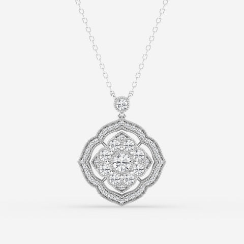 Lab Grown 2.35 CT Round Cut Diamond Celtic Necklace