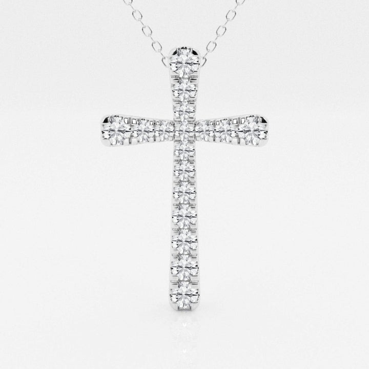 Lab Grown 1.89 CT Round Cut Diamond Mid-Century Necklace