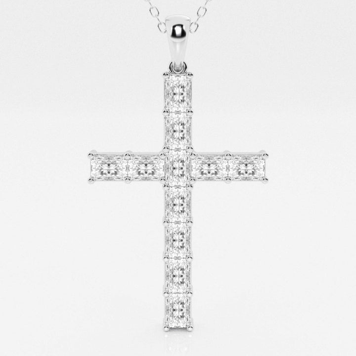 Lab Grown 3.50 CT Radiant Cut Diamond Victorian Necklace
