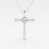 Lab Grown 1.00 CT Round Cut Diamond Mid-Century Necklace