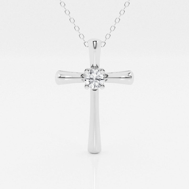 Lab Grown 1.00 CT Round Cut Diamond Mid-Century Necklace