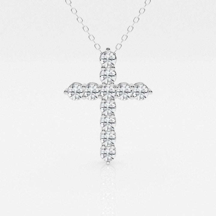 Lab Grown 1.94 CT Round Cut Diamond Mid-Century Necklace