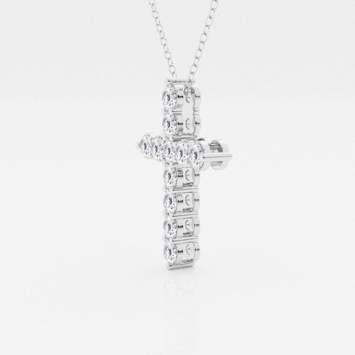 Lab Grown 1.94 CT Round Cut Diamond Mid-Century Necklace