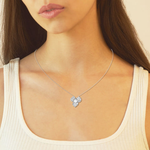 Lab Grown 2.05 CT Round Cut Diamond Minimalist Necklace