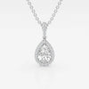Lab Grown 2.54 CT Pear Cut Diamond Victorian Necklace