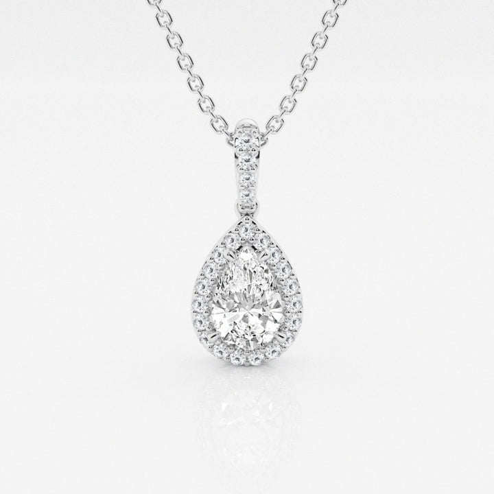 Lab Grown 2.54 CT Pear Cut Diamond Victorian Necklace