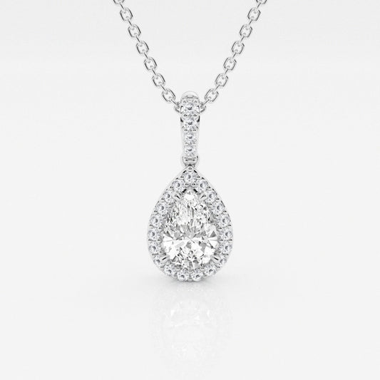 Lab Grown 2.54 CT Pear Cut Diamond Victorian Necklace