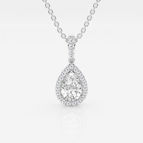 Lab Grown 2.54 CT Pear Cut Diamond Victorian Necklace