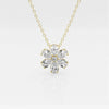 Lab Grown 1.93 CT Pear Cut Diamond Gothic Necklace