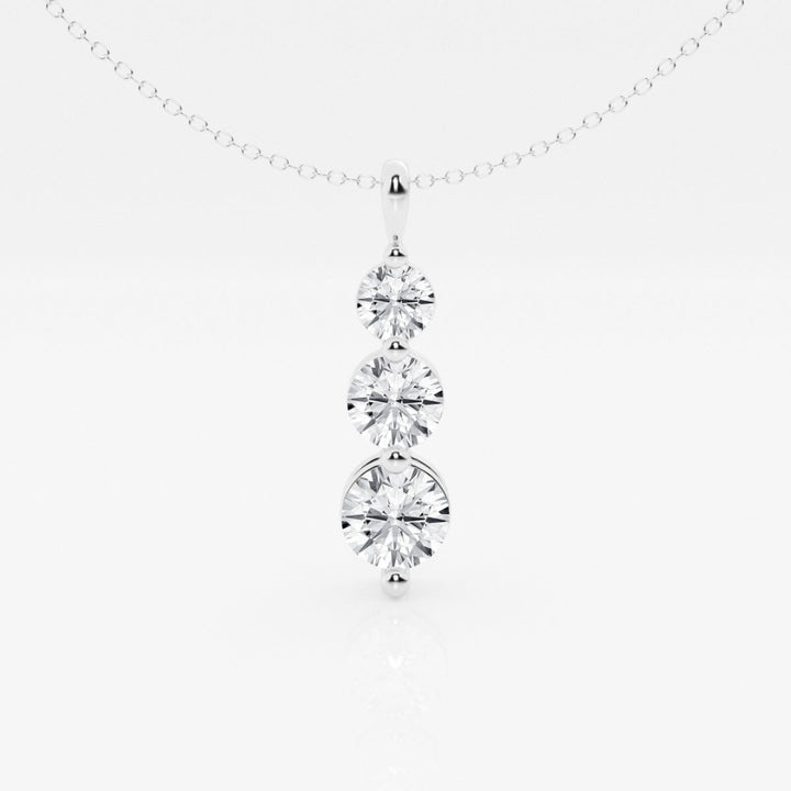 Lab Grown 1.10 CT Round Cut Diamond Art Deco Necklace