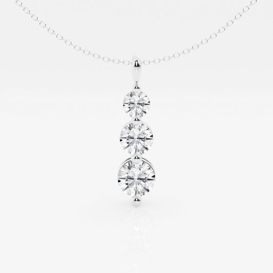 Lab Grown 1.10 CT Round Cut Diamond Art Deco Necklace