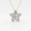 Lab Grown 1.17 CT Round Cut Diamond Mid-Century Necklace
