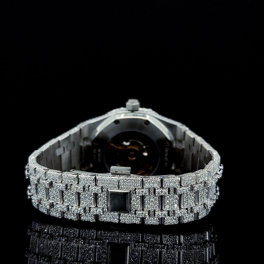Men's AP Moissanite Watch Caseback View