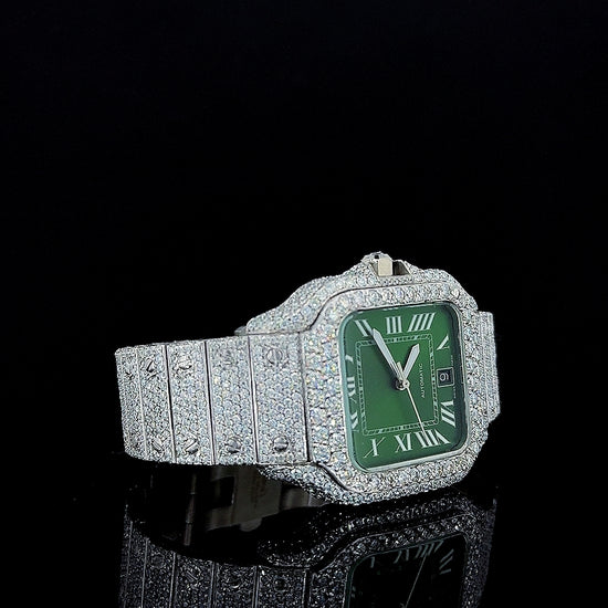 Men's Cartier Moissanite Watch Right Profile View