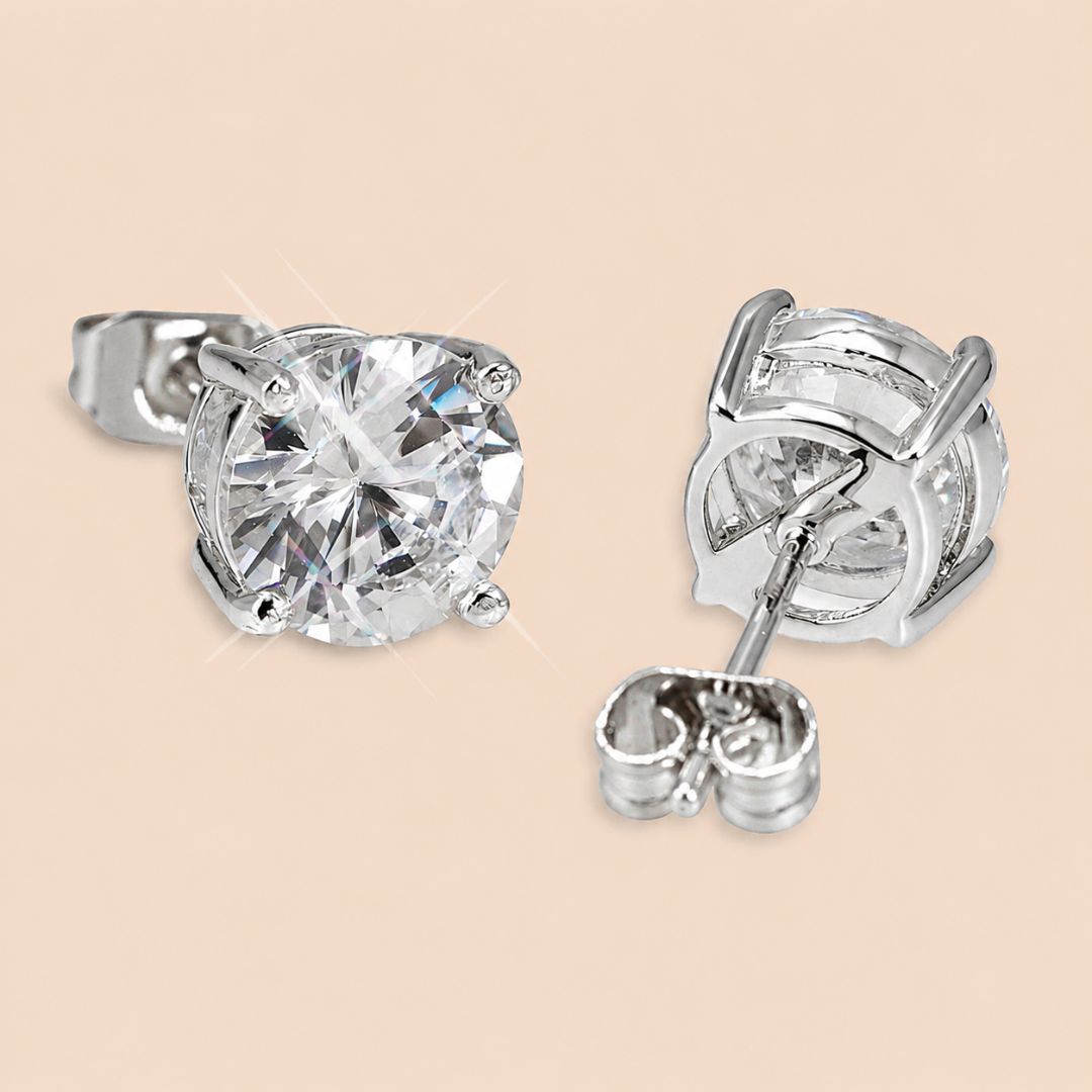 VVS Stud Earrings (ALL SIZES) 14K Gold