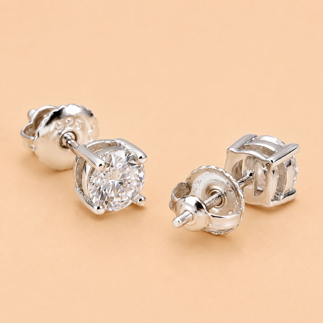 VVS Stud Earrings (ALL SIZES) 14K Gold