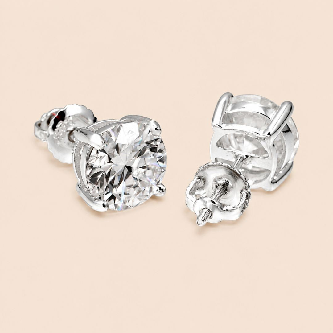 VVS Stud Earrings (ALL SIZES) 14K Gold