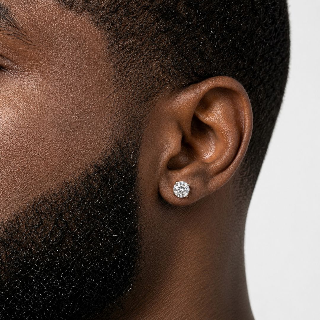 VVS Stud Earrings (ALL SIZES) 14K Gold