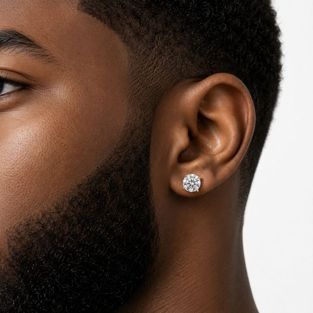 VVS Stud Earrings (ALL SIZES) 14K Gold