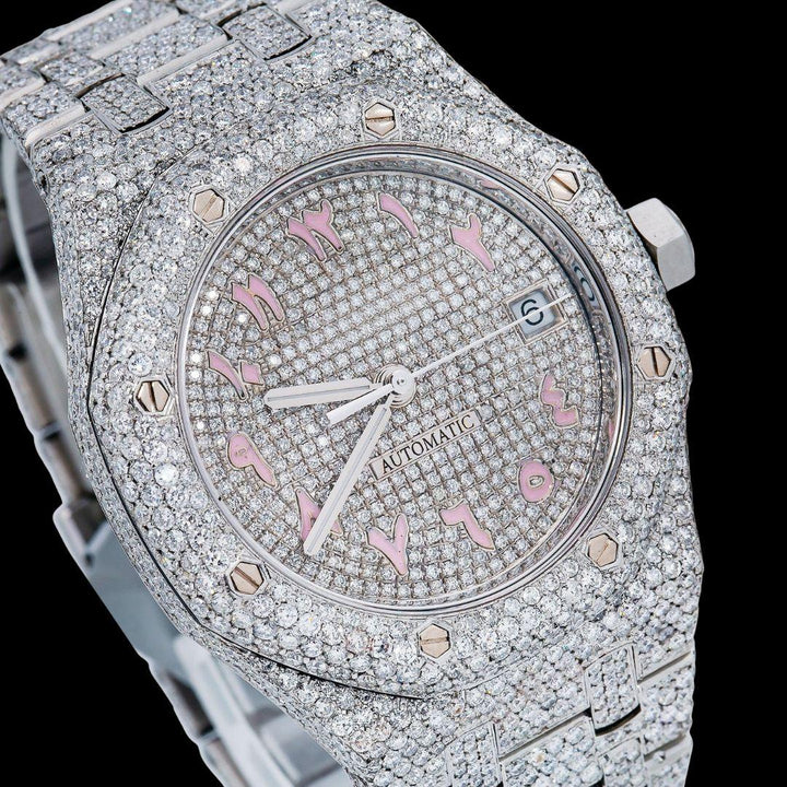 Moissanite AP Style Watch Close Up Dial View