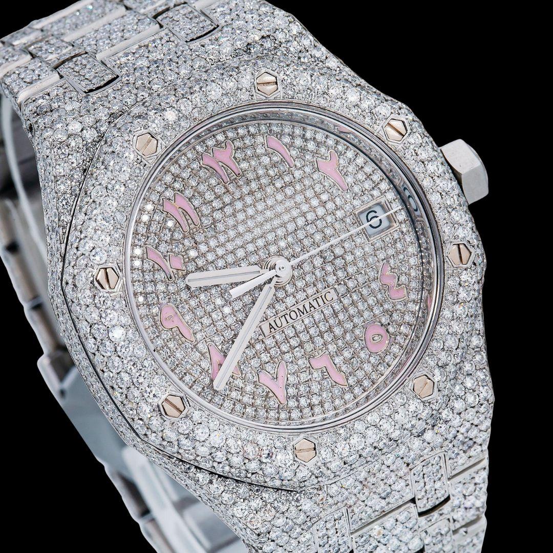 Moissanite AP Style Watch Close Up Dial View