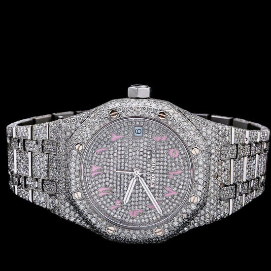 Moissanite AP Style Watch Close Up Front View